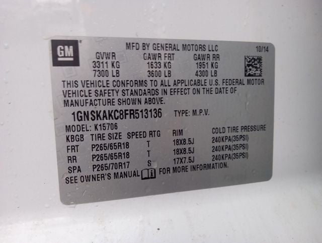 2015 Chevrolet Tahoe LS