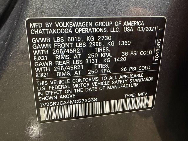 2021 Volkswagen Atlas 3.6L V6 SEL R-Line