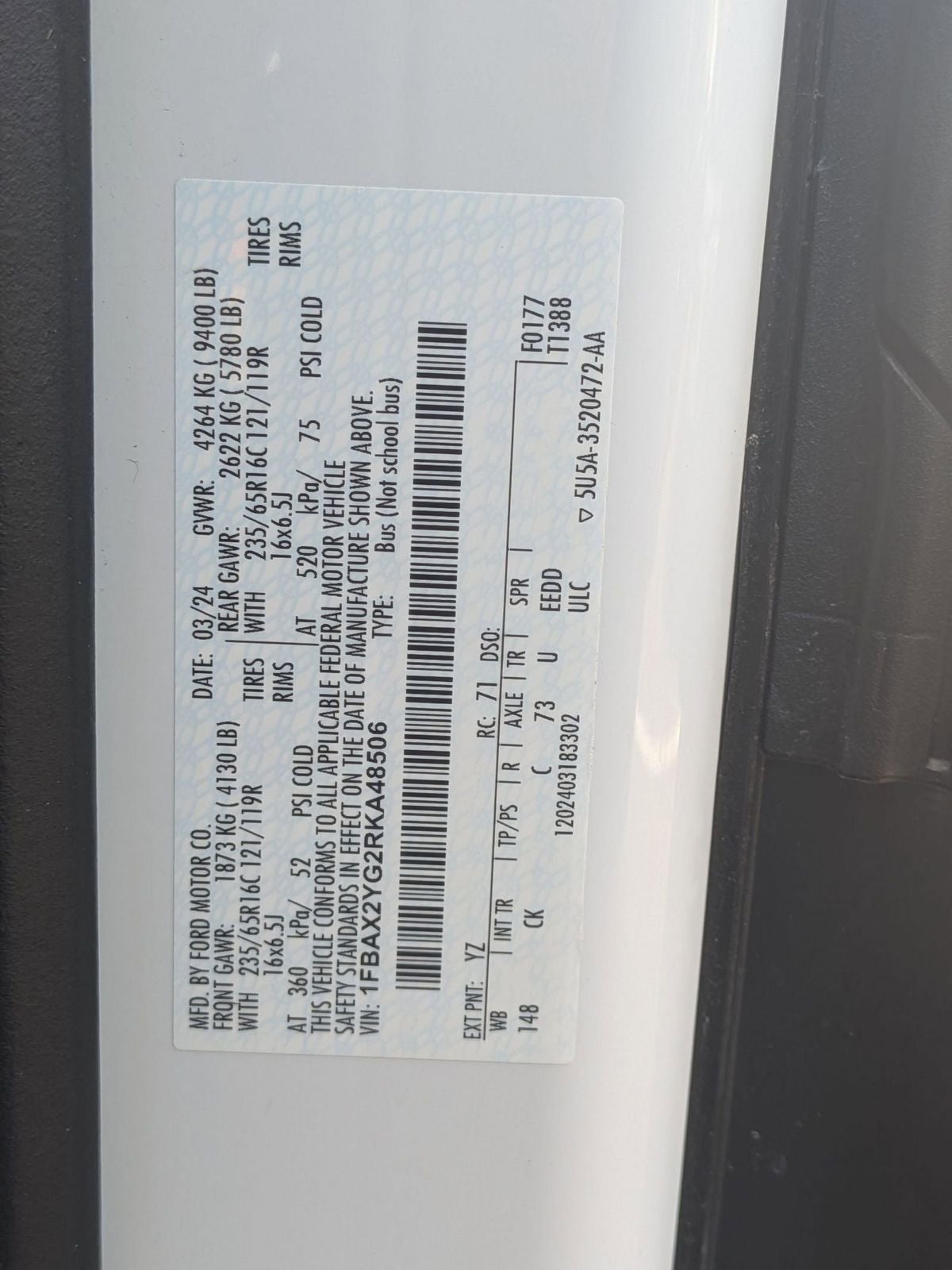 2024 Ford Transit-350 XLT