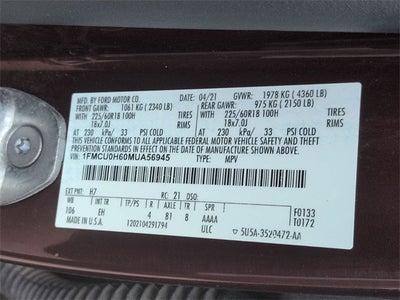 2021 Ford Escape SEL