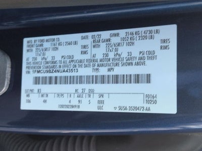 2022 Ford Escape Hybrid SE