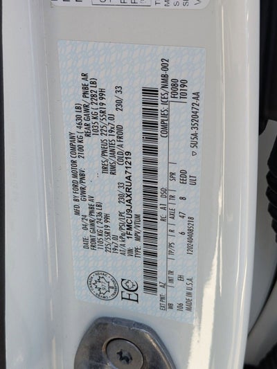 2024 Ford Escape Platinum AWD