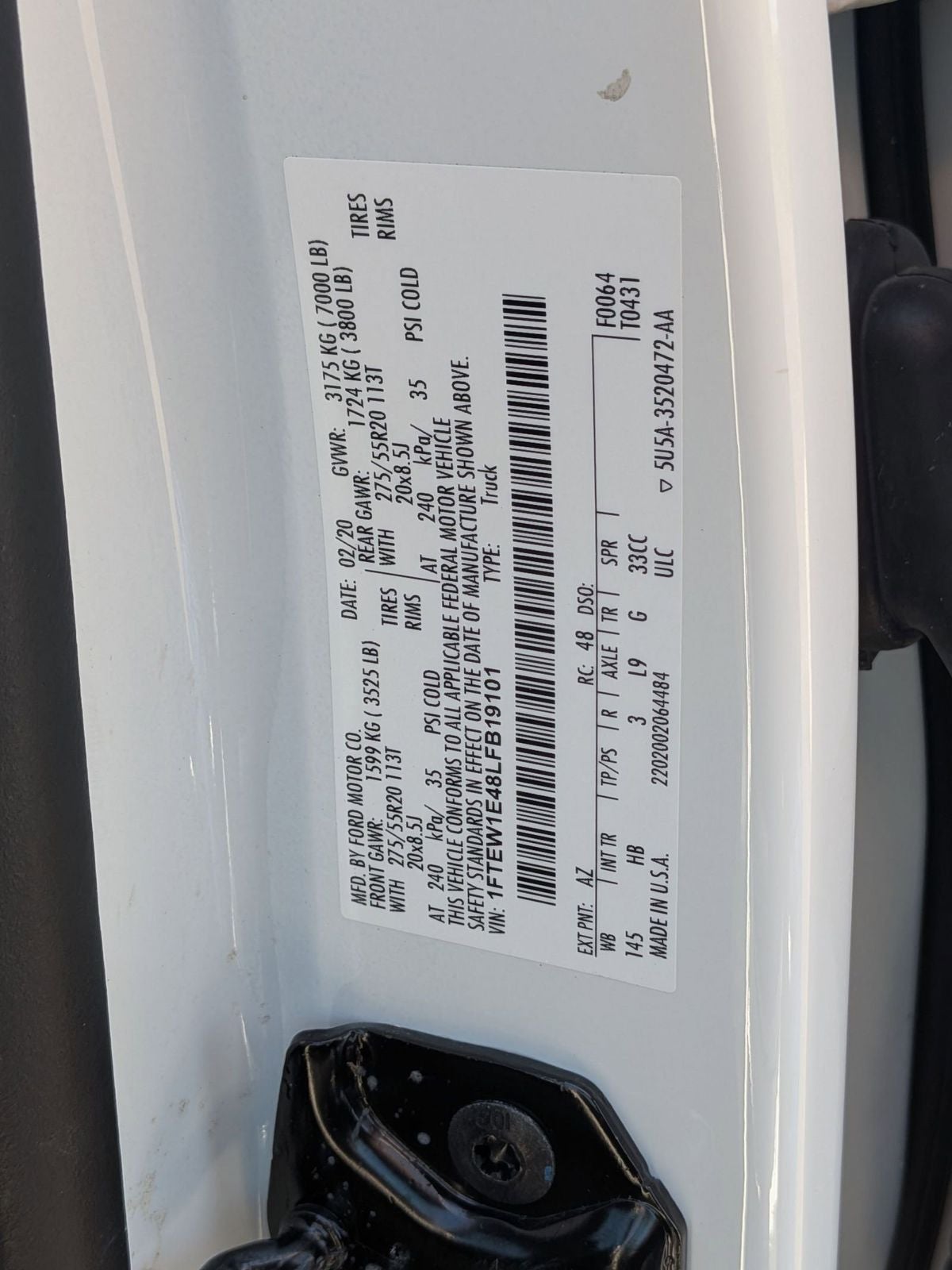 2020 Ford F-150 Lariat