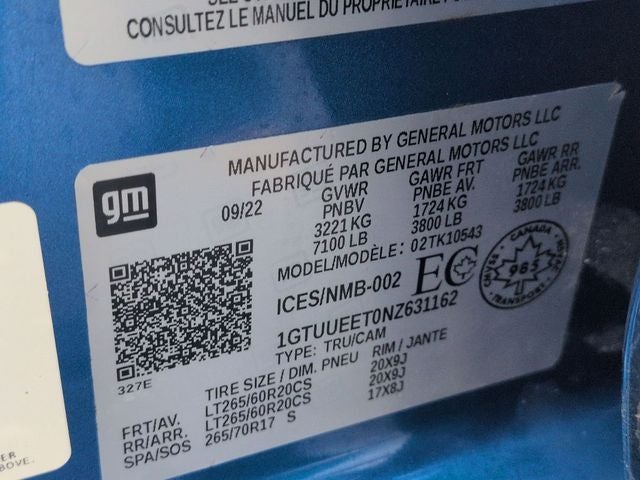 2022 GMC Sierra 1500 AT4