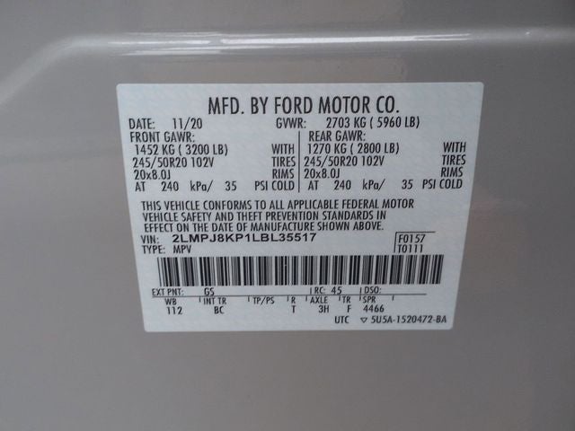 2020 Lincoln Nautilus Reserve