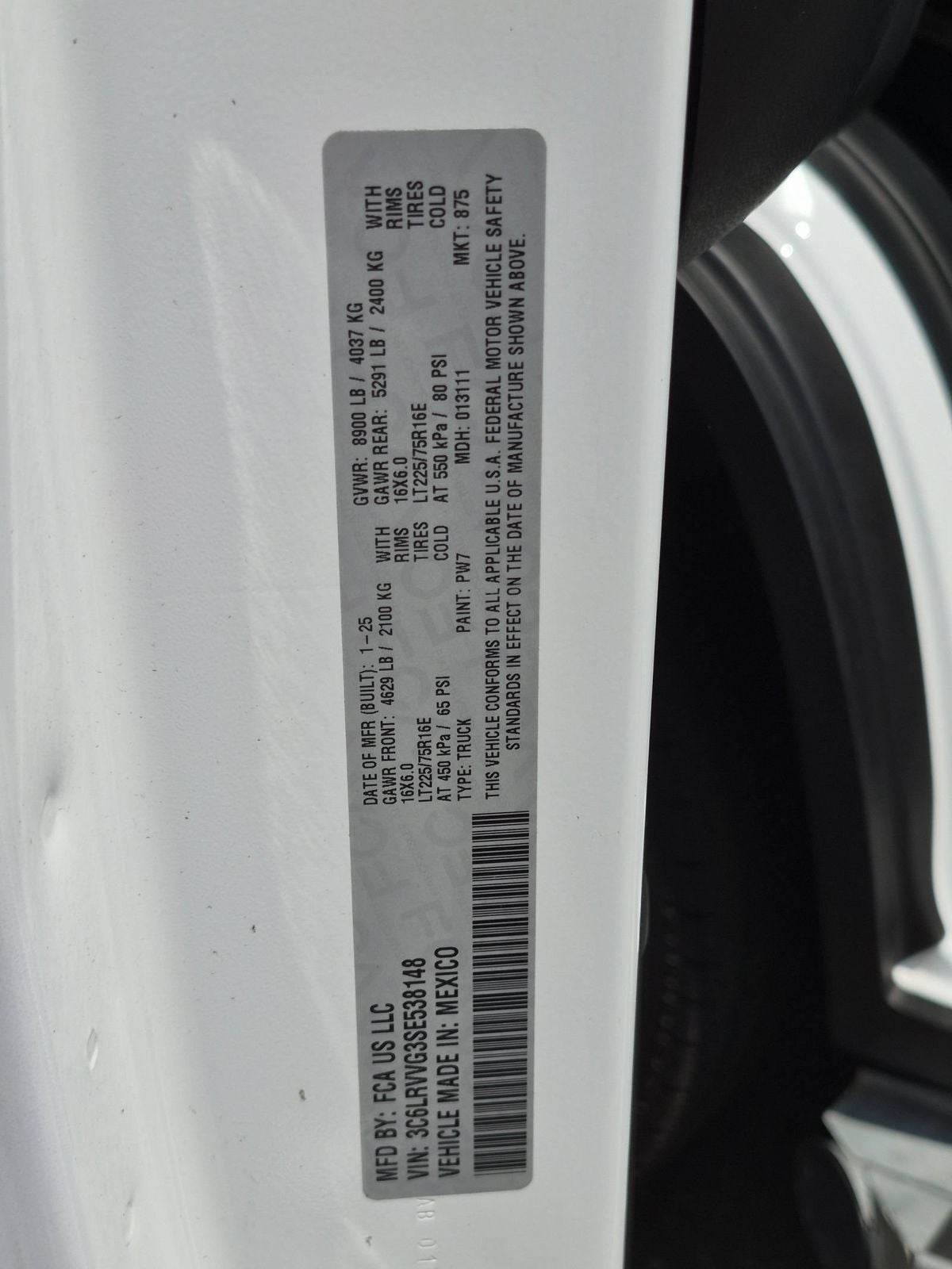 2025 RAM ProMaster 2500 Base 136 WB