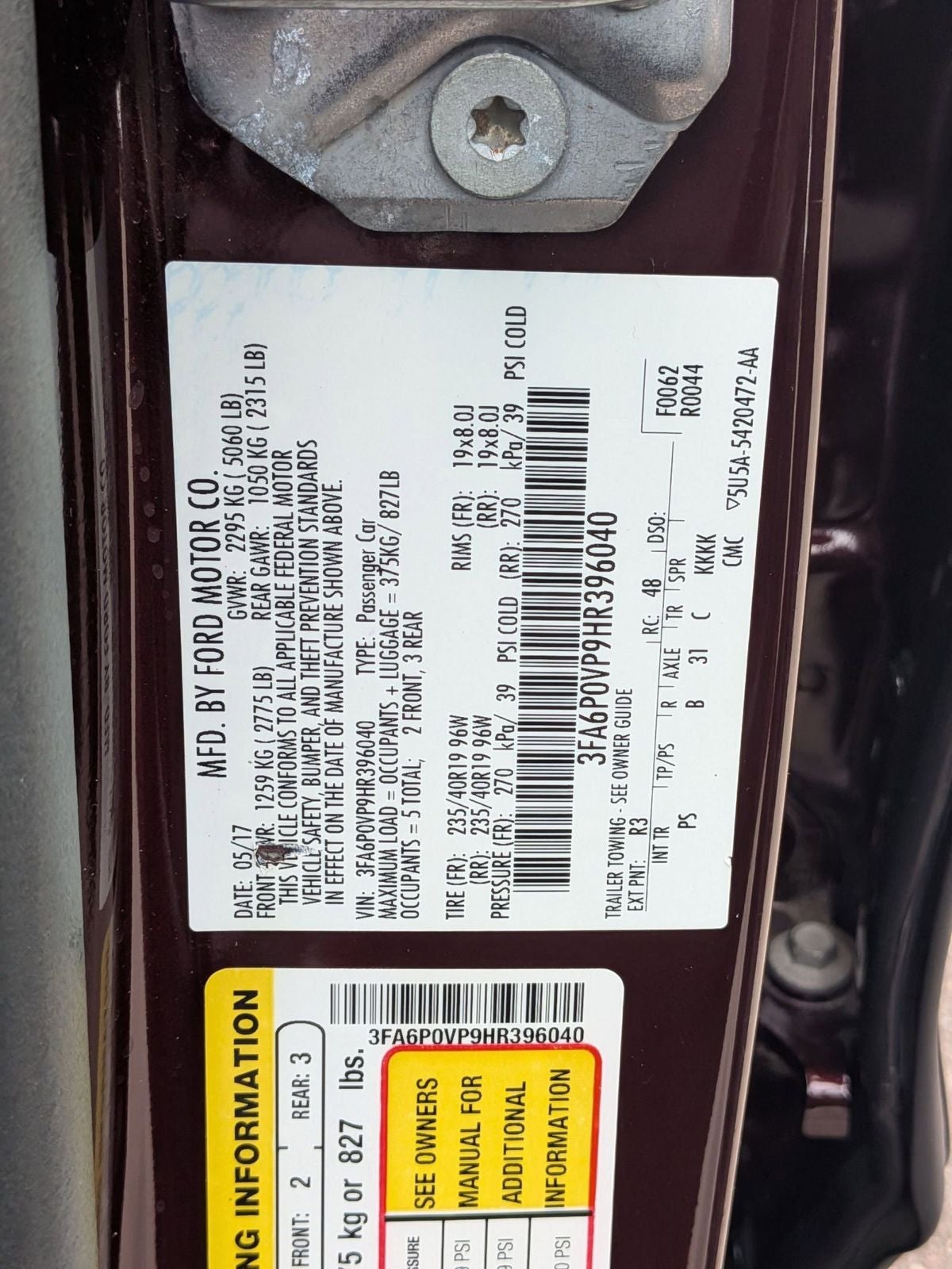 2017 Ford Fusion Sport