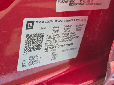 2021 GMC Sierra 1500 SLT 4X4