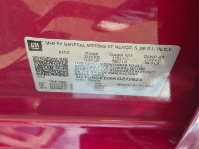 2019 GMC Sierra 1500 SLT Crew Cab 4X4