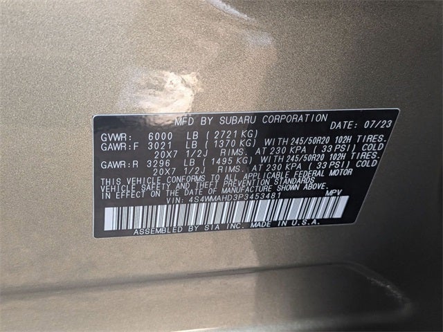 2023 Subaru Ascent Onyx Edition