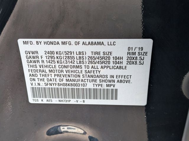 2019 Honda Passport Elite