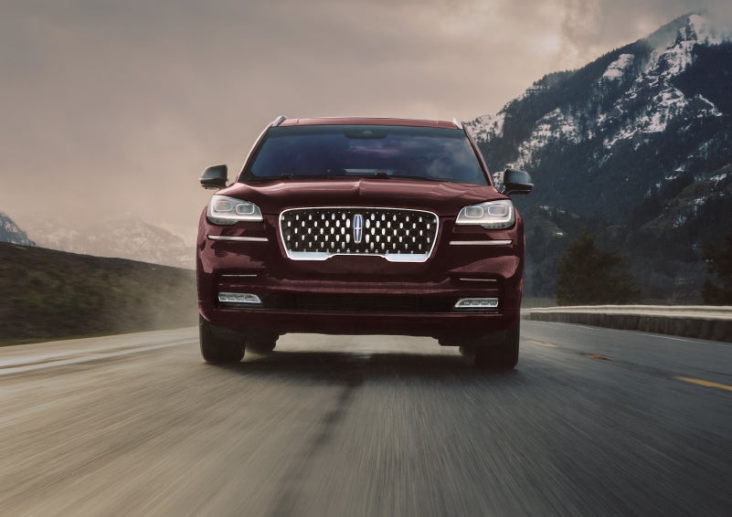 A 2024 Lincoln Aviator® SUV is shown in the Diamond Red exterior color. | LaFontaine Lincoln Grand Blanc in Flint MI