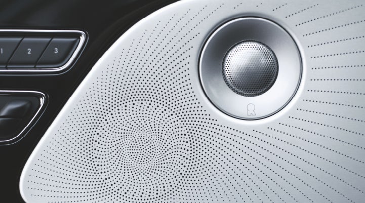 A stylish speaker cover of a 2024 Lincoln Aviator® SUV is shown | LaFontaine Lincoln Grand Blanc in Flint MI