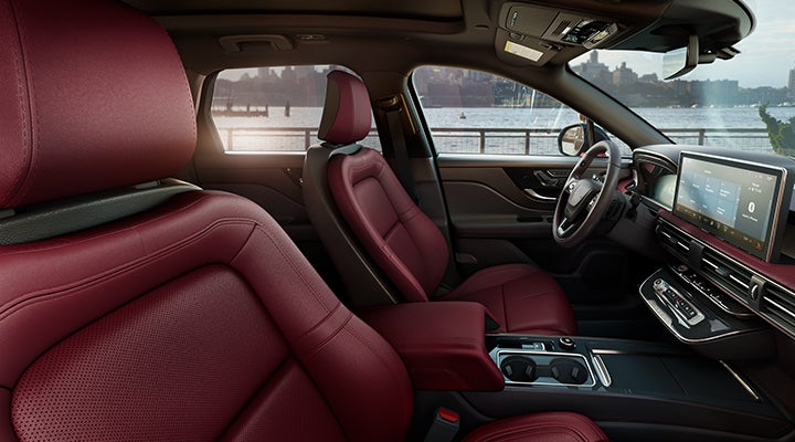 The available Perfect Position front seats in the 2024 Lincoln Corsair® SUV are shown. | LaFontaine Lincoln Grand Blanc in Flint MI