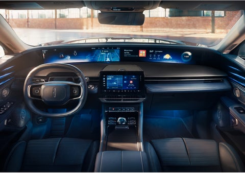 The panoramic display is shown in a 2024 Lincoln Nautilus® SUV. | LaFontaine Lincoln Grand Blanc in Flint MI