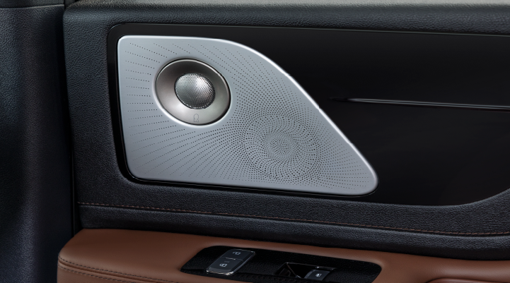 A close-up of a speaker located on the door’s interior is shown. | LaFontaine Lincoln Grand Blanc in Flint MI
