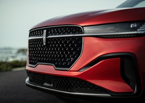 The sleek grille of a 2026 Lincoln Nautilus® SUV with the available Jet Appearance Package makes a bold statement. | LaFontaine Lincoln Grand Blanc in Flint MI