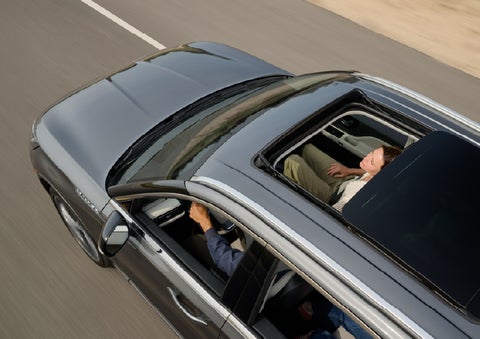 The available panoramic Vista Roof® of a 2027 Lincoln Aviator® SUV is open. | LaFontaine Lincoln Grand Blanc in Flint MI