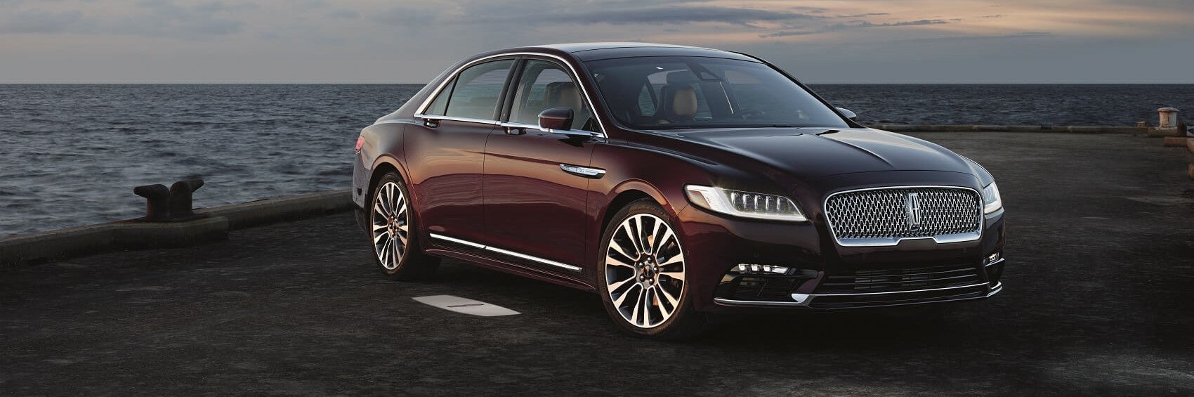 New Lincoln Sedan near the Water