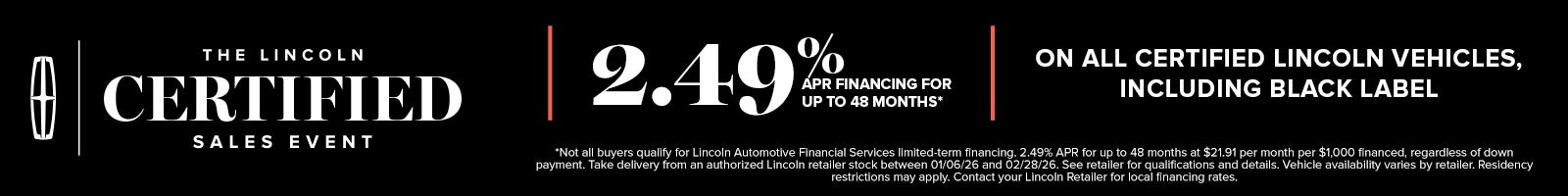 The Lincoln Certified Sales Event