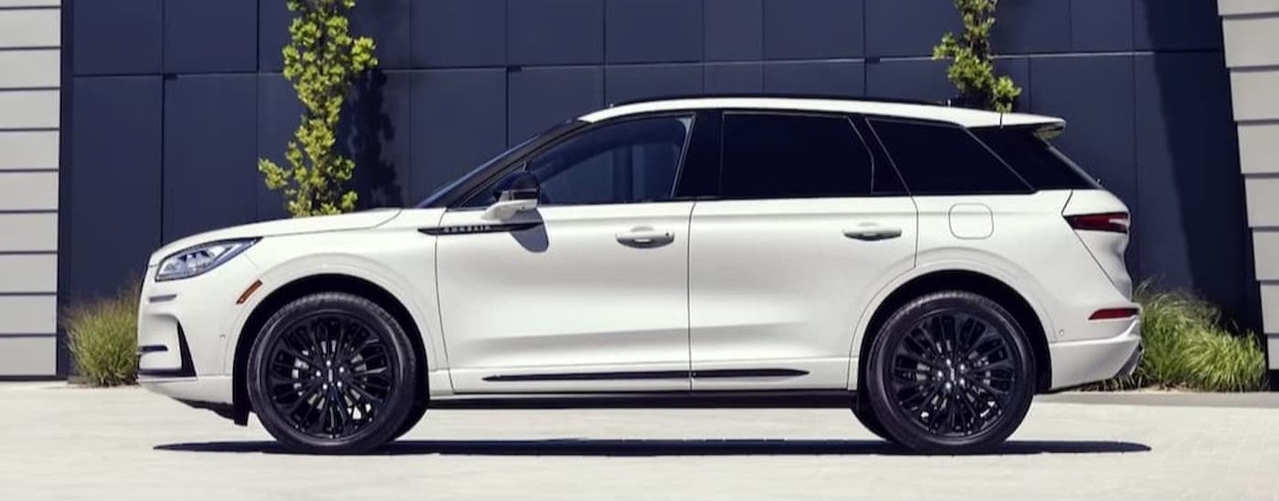 A white 2024 Lincoln Corsair parked outdoors.